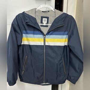 GAP Kids Navy Raincoat with Stripes